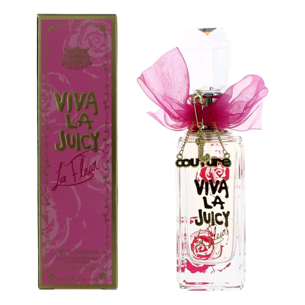 Bottle of Viva La Juicy La Fleur by Juicy Couture, 2.5 oz Eau de Toilette spray for Women